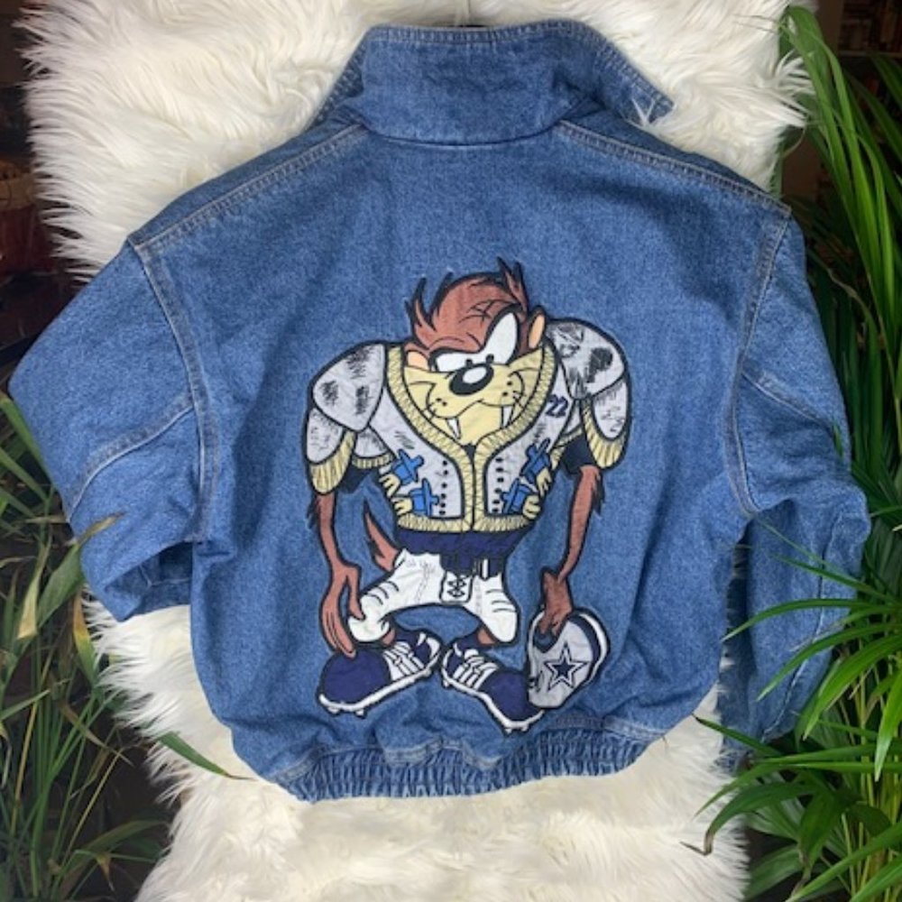 Vintage • Dallas Cowboys+Taz Jean Jacket • 10/12 - Picture 14 of 15